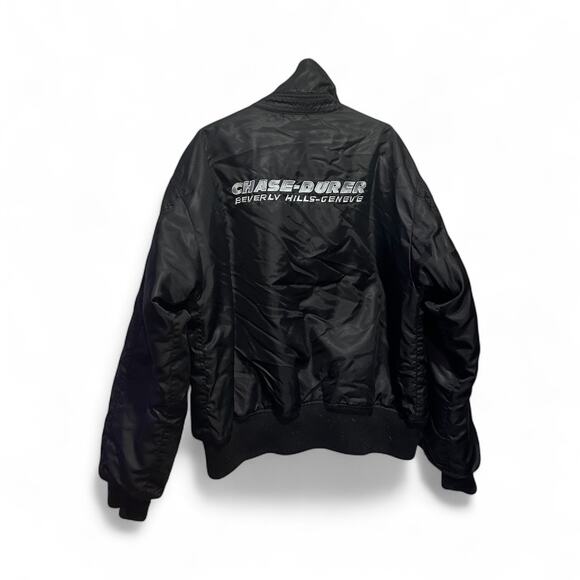 VTG Chase Durer Beverly Hills Geneve Knox Armory Jacket Mens XL Black Pilot - Picture 8 of 9